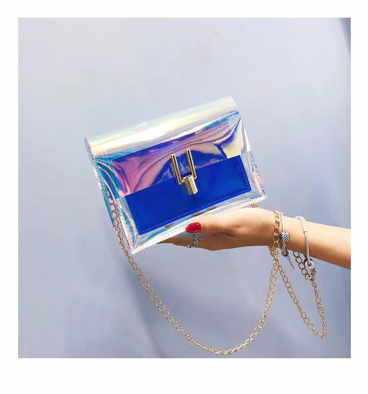 

Laser Bag WOMEN'S Bag 2019 New Style Fashion Korean-style Versatile Shoulder Bag Chain Casual Shoulder Bag Fashion Small Square