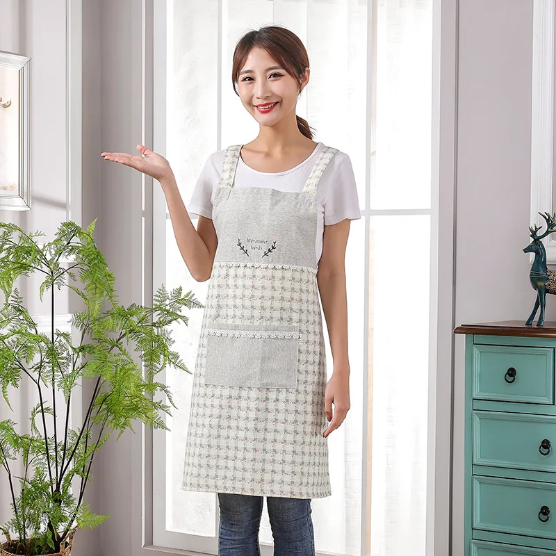 Apron Manufacturers Korean-style-Style Kitchen Sleeveless Apron Adult Cooking Cute Apron Manufacturers Direct Selling a Generati