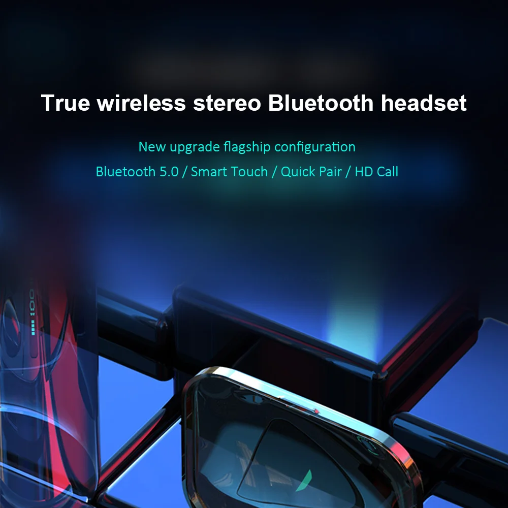 TWS True Bluetooth 5,0 беспроводная гарнитура для наушников Беспроводная стерео гарнитура 3D HIFI спортивные наушники mic Мощный светодиодный дисплей для телефона