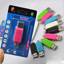 

2 In 1 OTG Micro SD/TF Card Reader USB + Micro USB Hight Speed 2In1 Card Reader Flash Drive Smart Memory Cardreader Adapter