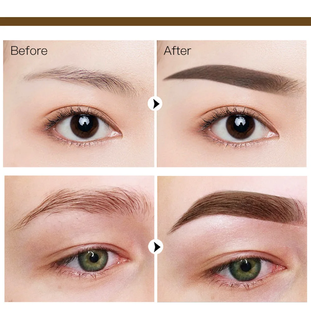 Passo Sobrancelha Stamp Shaping Kit à Prova Impermeável Água Longa Duração Sobrancelha Vara Linha de Cabelo Natural Maquiagem Sobrancelha Stencils Escova um 21 Cheap Realç. sobranc.