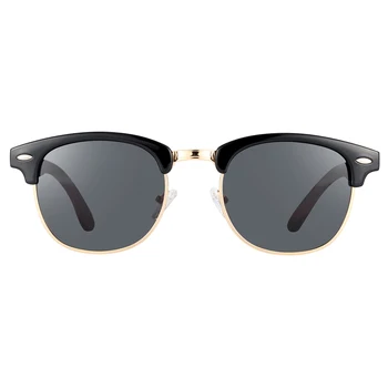 BARCUR Classic Black Walnut Wood Sunglasses Men Polarized Sun Glasses Women Handmade Wood Eyewear Oculos 5