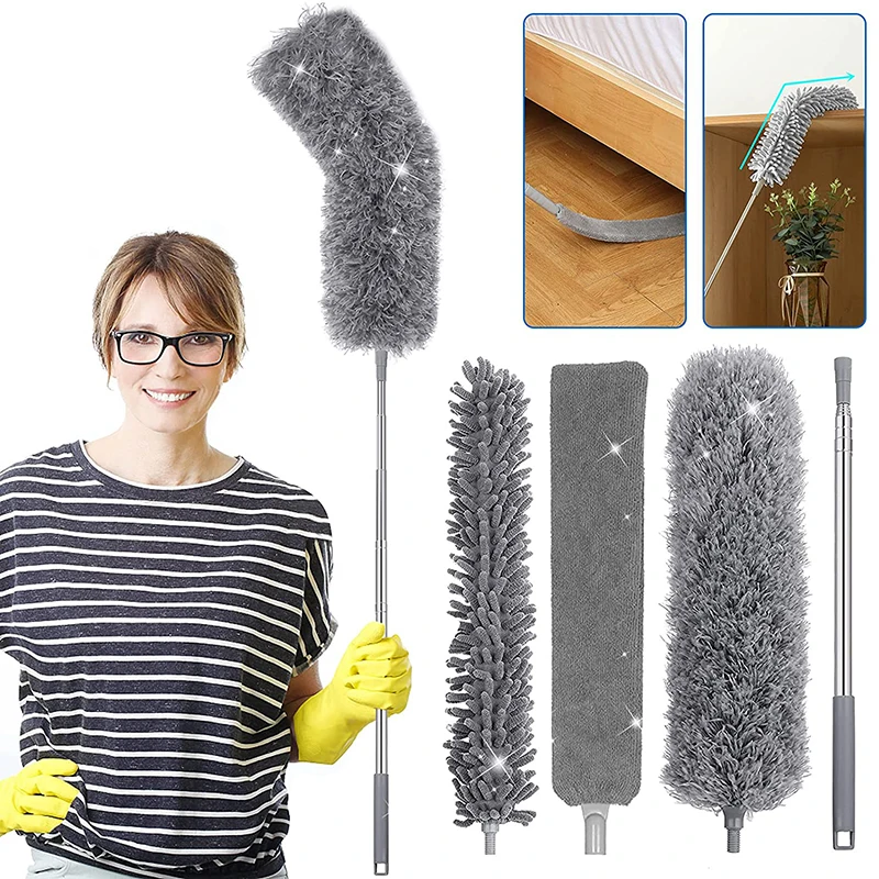 170cm Extra Long Feather Microfiber Bendable Dust Cleaner Extending Duster 