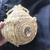 DOYUTIG Indian Women's Hand-Made Beaded Clutches Vintage Crystal Small Bell Tassel Bags For Lady Wedding Bags Evening Bags F669 3