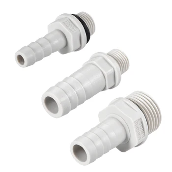

uxcell 2Pcs PVC Barb Hose Fitting Connector Adapter 1/8" 1/4" 3/8" 1/2" 3/4" G Male Pipe Strong Anti-aging High Strength