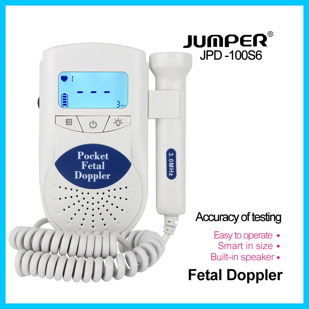 Doppler Fetal Pocket JPD100S6 Azul - Jumper