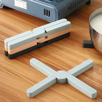 

Silicone Placemat Foldable Cross Table Mat Heat Resistant Silicone Trivet Table Pad Plate Mat Table Placemat Kitchen Accessories