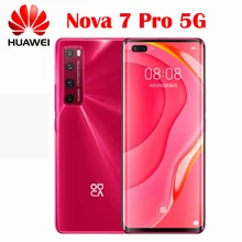 Original Huawei Nova 7 Pro 5G Cell Phone Kirin 985 SOC 4000mAh 64MP Main Camera NFC 10V4A Charger 6.57'' 2340x1080P OLED Screen