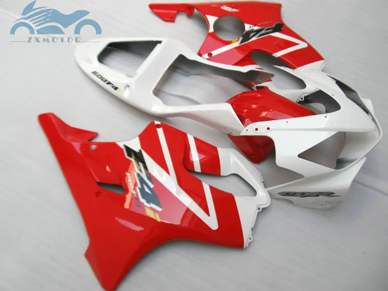 ABS пластик инжекторный комплект Подходит для Honda CBR 600F4i 2001 2002 2003 CBR600F4i 01 02 03 белые, красные Обтекатели комплекты деталей HT17