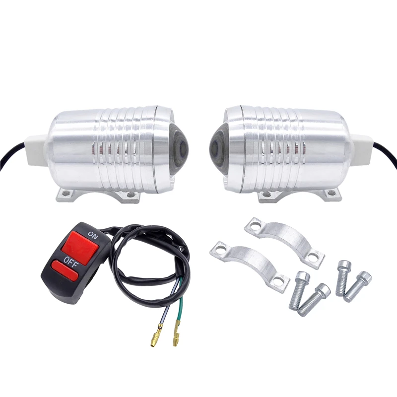 

2 Pcs Motorcycle U2 LED Headlamp Bulbs Upper Low Flash Headlight LED Driving Motorbike Fog Light Flash Lamp 1200LM 30W