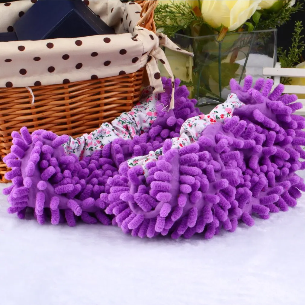 Winter Home Non-slip Mop Sweep Floor Cleaning Duster Cloth Housework Lazy Soft Slipper shoes Washable