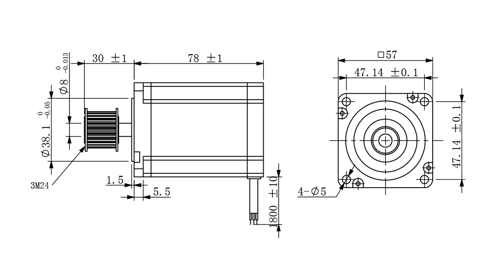 Fase Stepper Motor Driver Kit 3 1.0N.m