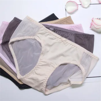 

Bragas Algodon Mujer Lace Bowknot Bottom Pants Women Transparent Thin Breathable Simple Student Cute Ice Silk Underwear Ladies