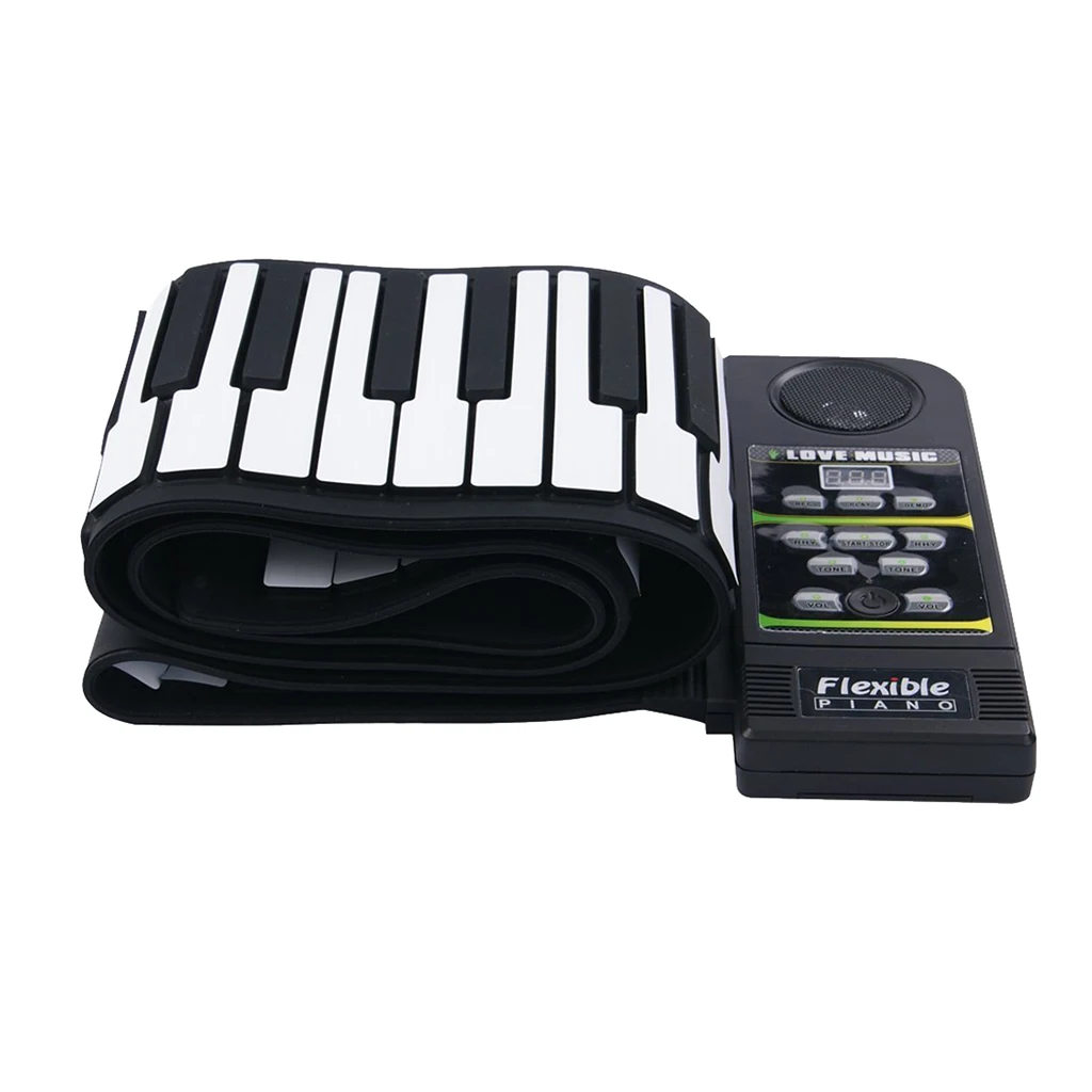 

Hand Roll Flexible Piano Soft Electric Digital Roll Up Piano Keyboard for Kids Beginners, 88 Keys