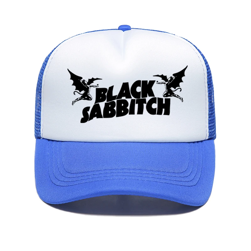 Модная Мужская Женская Бейсболка s черная Sabbath рок Кепка s тяжелый металл рок музыкальная группа сетка Кепка Дальнобойщика шляпа