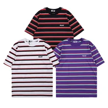 Дворец Life2019 Европа и Америка популярный бренд лето стиль полосы креативный Чистый хлопок короткий рукав Досуг футболка для мужчин