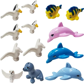 Creator Locking City Animals Sets Series Toys For Children Owl Seal Whale Pigeon Seagull Accessories Cities Compatible Building 1