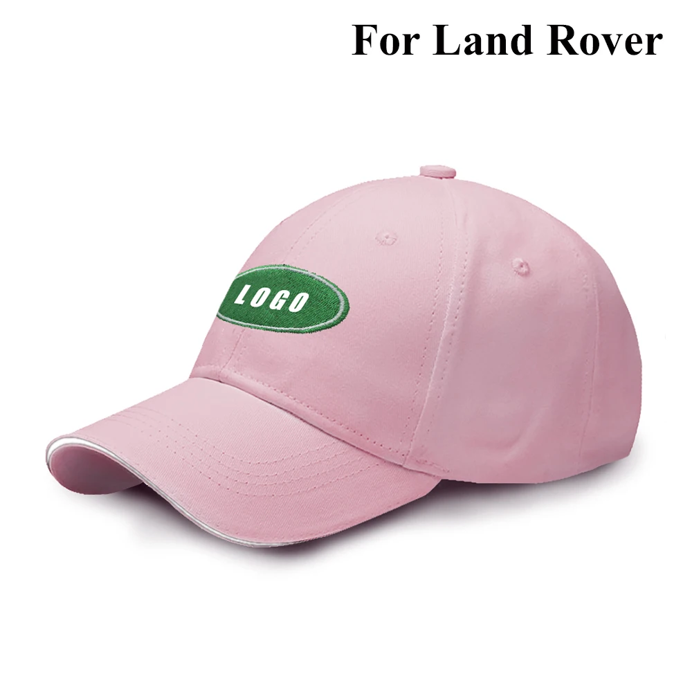 

Pink Baseball Cap Woman Adjustable Outdoor Leisure Hat Car Motorcycle Racing Cap Auto Logo Embroidery Sunhat Gift For Land Rover
