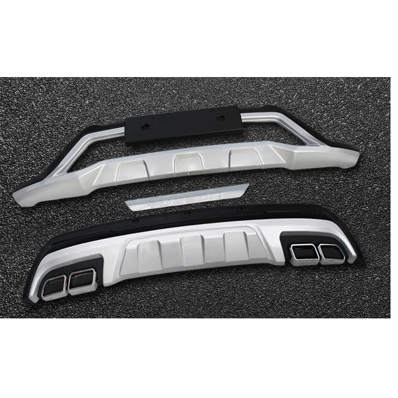 Free shipping,High Quality ABS Car styling Plastic Front+Rear Bumper Guard Protector For Hyundai Tucson- Car-styling