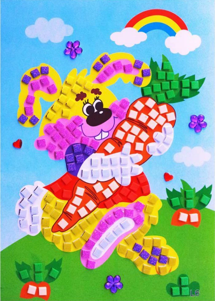 3D Пена Мозаика липкий Кристалл искусство девочка и наклейка с бабочками игра Ремесло Искусство стикер Дети Развивающие игрушки для детей мальчик девочка