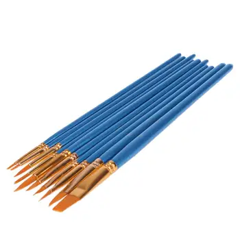 

10Pcs Watercolor Paiting Brush Pen Nylon Hair Drawing Artist Paint Point Tip Set