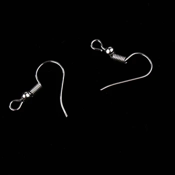 

200Packs Blank Fish Hook Earring Hook Ear Wire DIY Findings Dangle Charms Settings for Jewelry Making Supplies 2x2cm