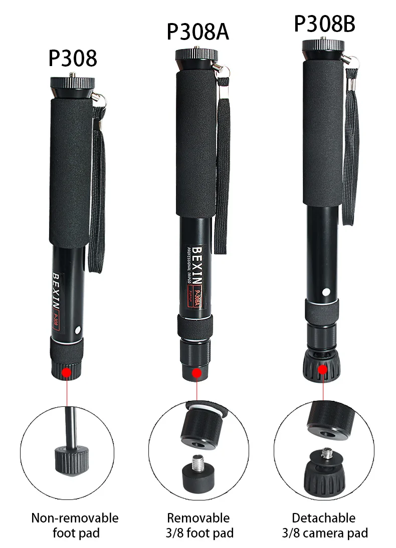 BEXIN алюминий Professional Travel Выдвижная телескопическая портативный легкий ручной монопод для цифровых SLR Камера