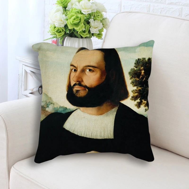 

JAN VAN SCOREL Oil Painting Cushion Cover Famous Vintage Art Decorative Print Pillowcase Sofa Throw Pillow Cover 45x45
