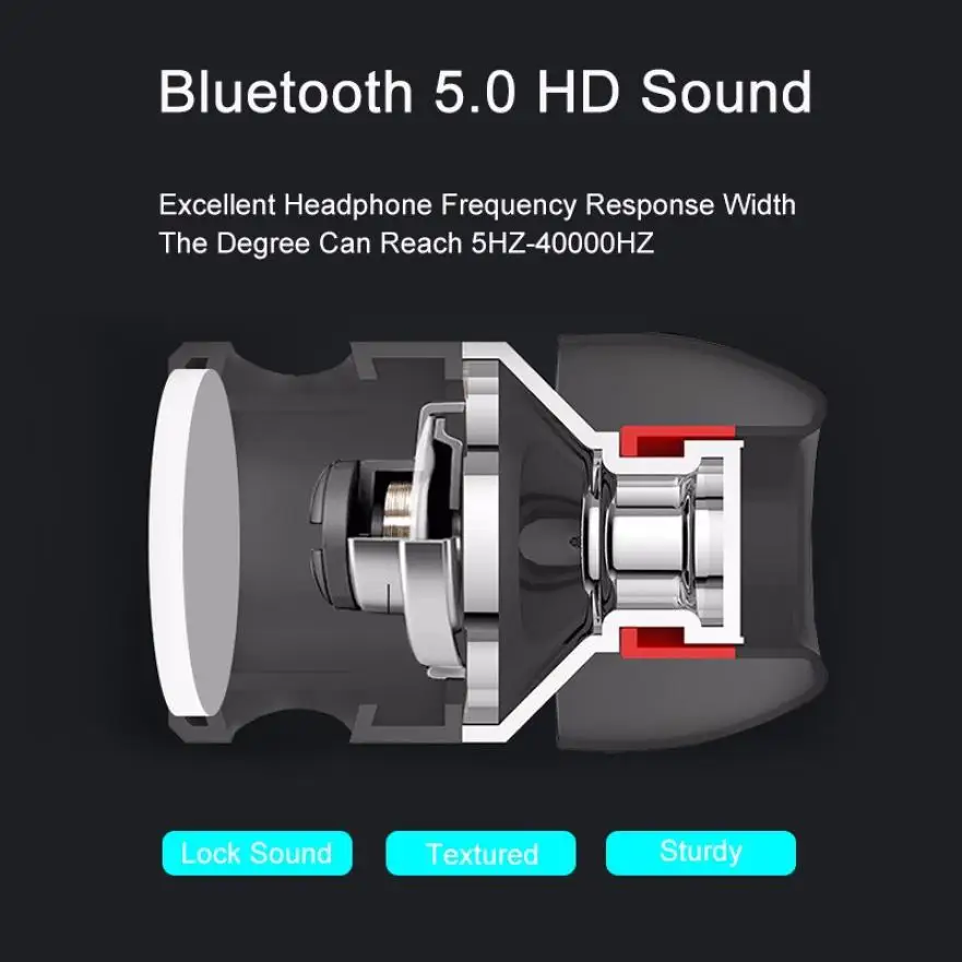 Беспроводная bluetooth-гарнитура с шейным креплением 6D, объемный стереозвук, музыкальные наушники с шумоподавлением, спортивные наушники для телефона