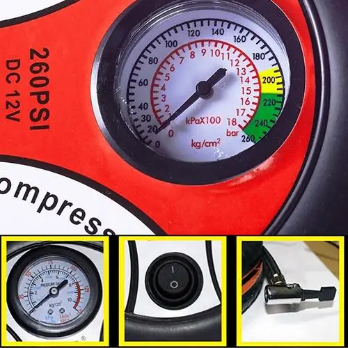 

80% HOT SALES!!!260 PSI Motors Automotive Tool Car Pump Portable Tire Inflator Air Compressor