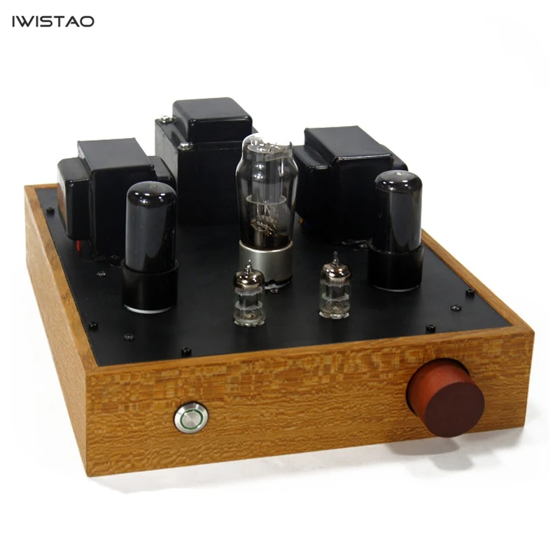 IWISTAO ламповый усилитель 2X4,8 Вт одноконцевая трубка класса A 6J1 привод 6P6P 5Z4P выпрямитель ретро-стиль деревянный корпус