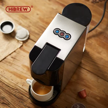HiBREW-máquina de café expreso 4 en 1 para Dolce gusto, nespresso, ESEpod, powde, cuerpo de acero inoxidable cepillado