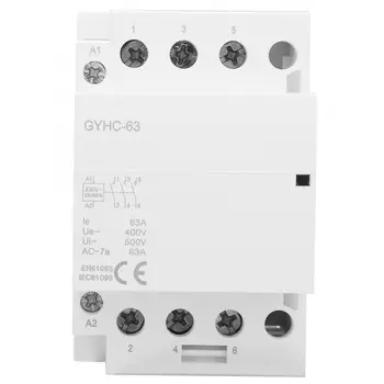 

contacteur modulaire 220V Household AC Contactor 3P63A 3NO 50HZ IP40 SELV 500VAC Insulation Voltage Household ac Modular