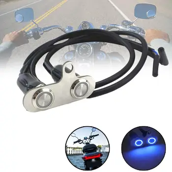 

12V Waterproof LED Halo Motorcycle Handlebar Switch Double On-Off Push Button