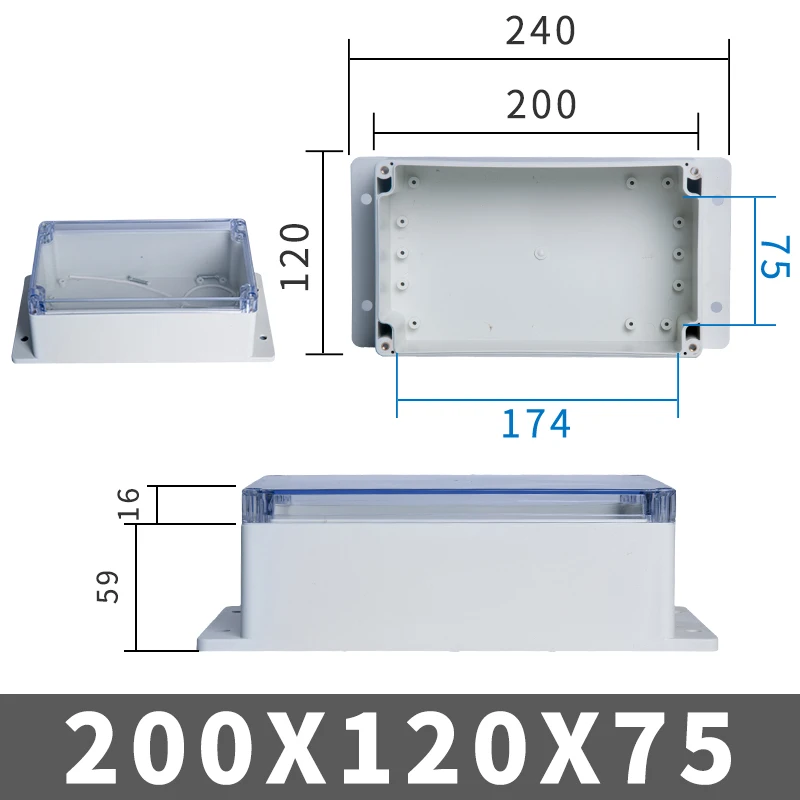 Waterproof Transparent Electronic Project Enclosure Box