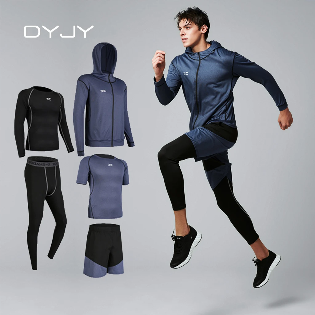 DYJY 5 шт./компл. мужской спортивный костюм спортивная одежда для мужчин