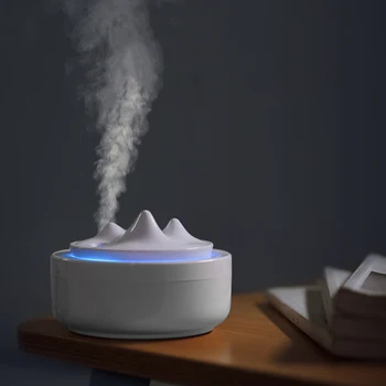 

New USB Air Humidifier Mountain Essential Oil Diffuser 300ML Car Air Freshener Purifier Mini Humidificator With Lamp Lights