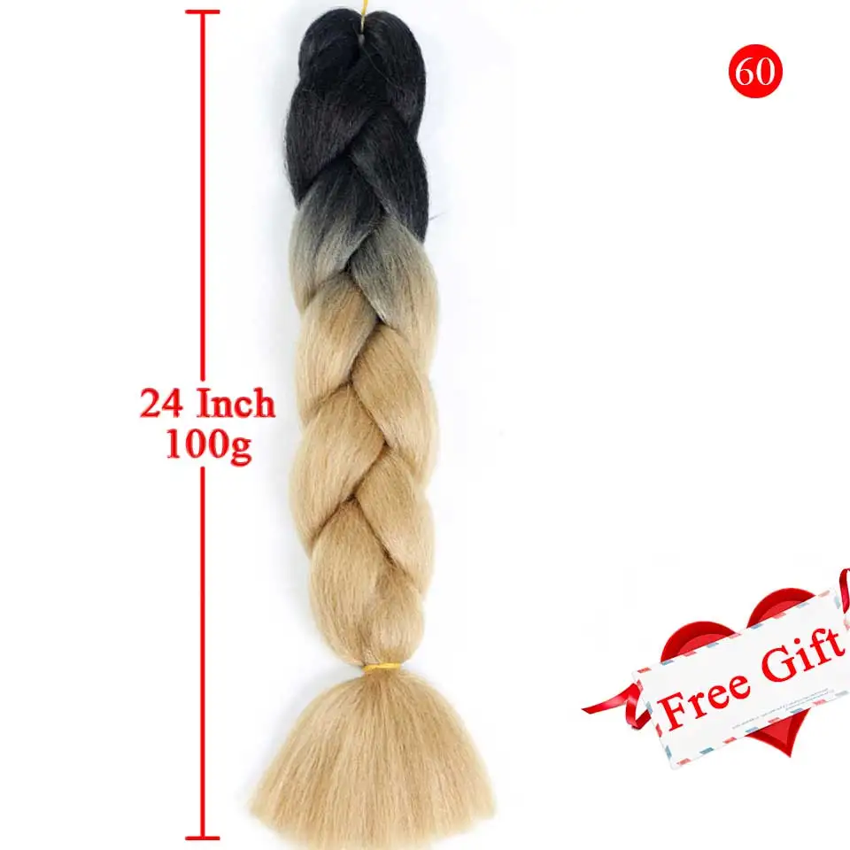 MEIFAN 2" вязанные крючком коробки прически плетение волос покраска методом Омбре пряди волос Наращивание Поддельные волосы для принадлежности для плетения - Цвет: BR02-60