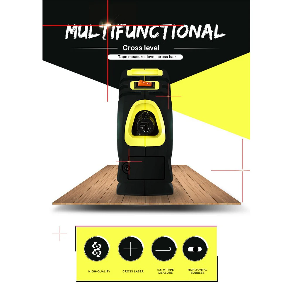 

3-in-1 Digital Laser Level Infrared Measuring Tape Precise Tape String Multifunction Laser Tape Line Measuring Tape Measure Tool