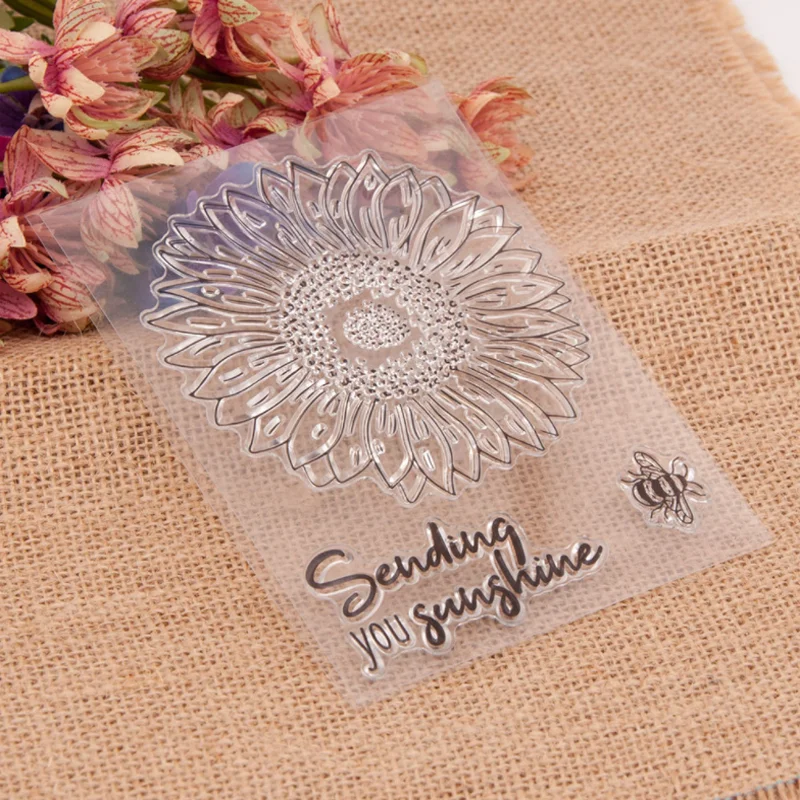 Рисунок 4 - Прозрачный силиконовый штамп в виде подсолнуха