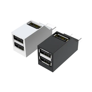 

High Speed Mini 3 Port USB 3.0 Hub Mini USB 2.0 Data Splitter Hub Box Adapter For PC Laptop U Disk Card Reader iPhone MacBook
