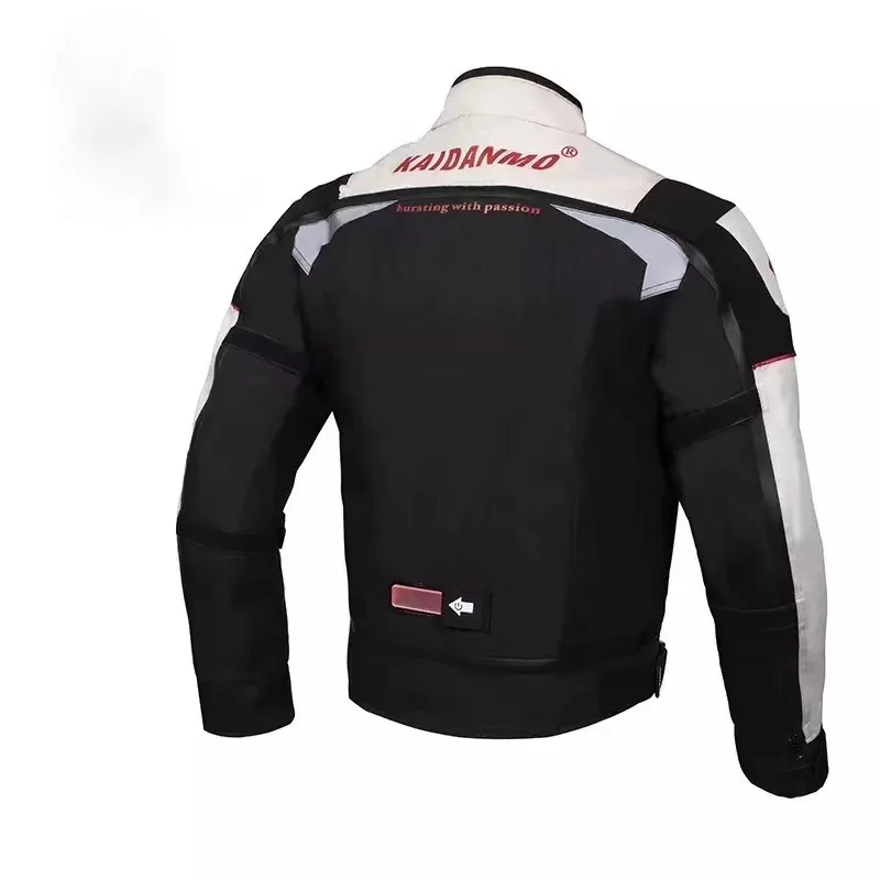 Men's Motorcycle Riding Protector all season Jacket with waterproof and warm lining LED