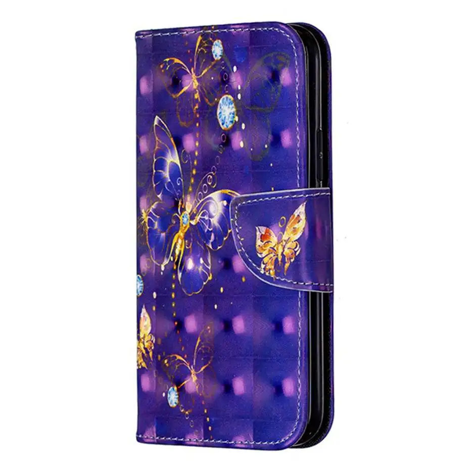 Роскошный кожаный флип-чехол для iPhone 11 Pro X XS XR XS Max 6 6S 7 8 Plus X 11 Pro 3D Vision, окрашенный чехол-книжка, чехол для телефона
