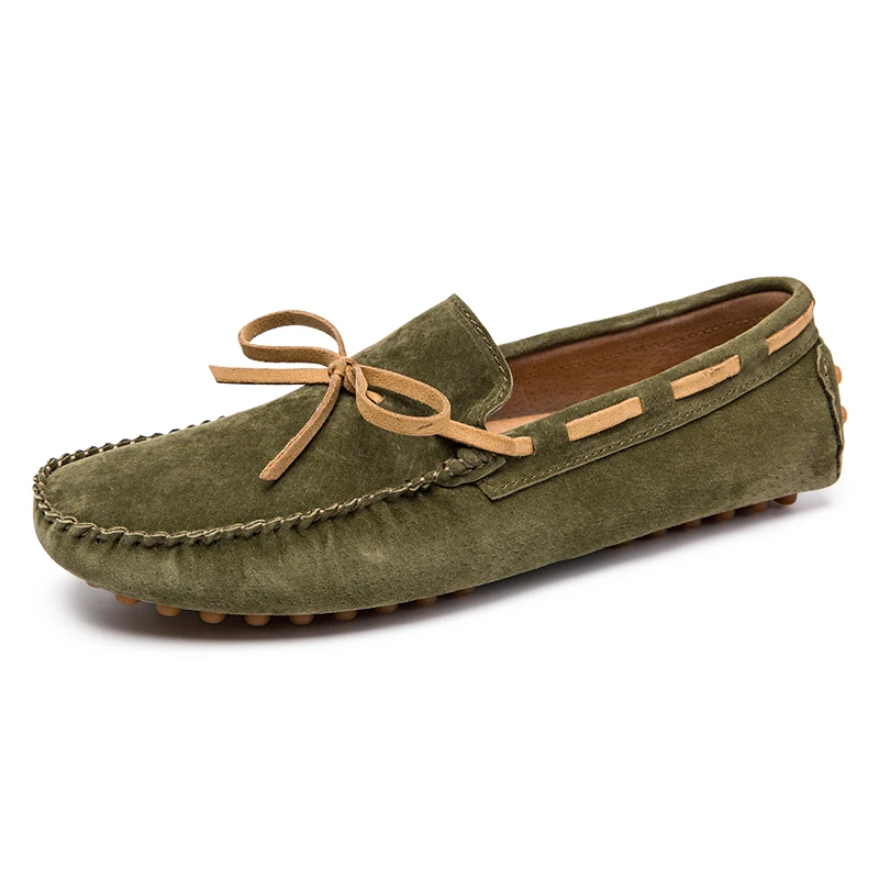 2020 New Casual Men Genuine Leather Shoes Summer Breathable Green Men's Loafers Sapato Masculino Zapatos Hombre | Обувь