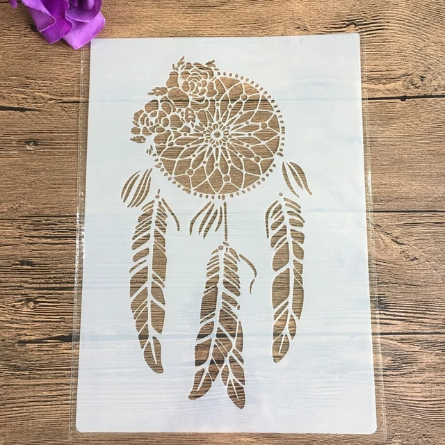 A4 size clock Flower Wall Painting Stencils Stamp Scrapbook Album Decorative Embossing Craft Paper DIY Flower Label Stencil 901