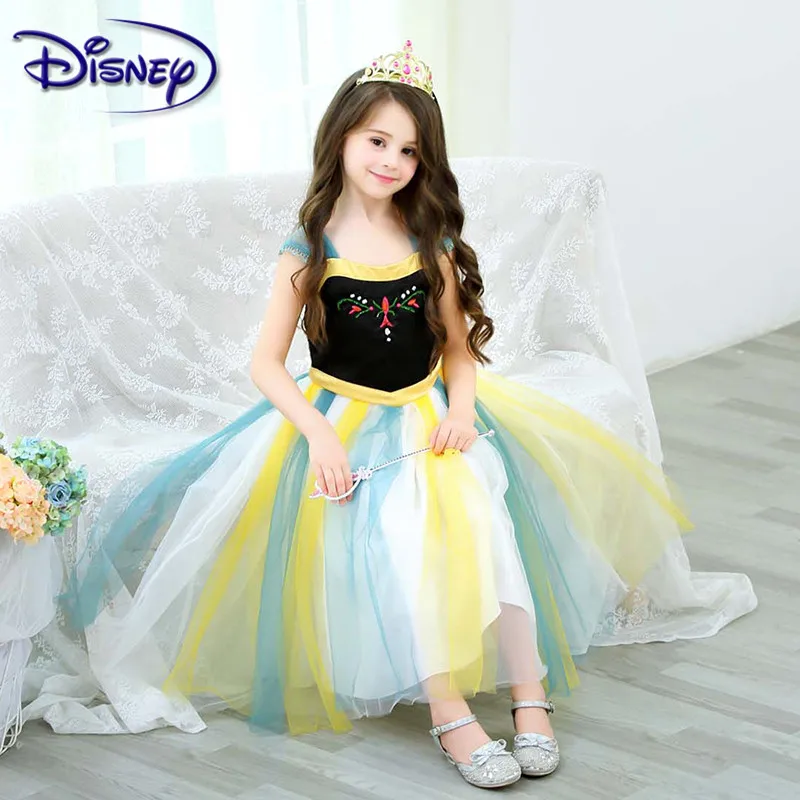 Платье Принцессы Disney для девочек ледяная принцесса Анны детское платье Холодное
