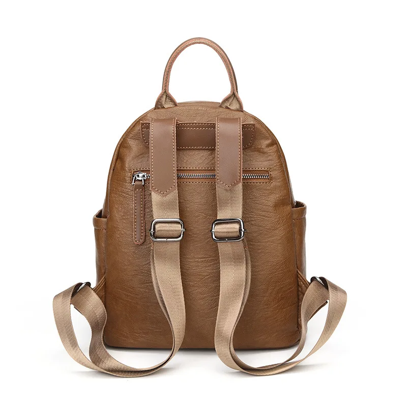 WOMEN'S Leather Bags Backpack Women's Trend New Style Casual Shopping Fashion Simple STUDENT'S Backpack College Style WOMEN'S Leather Bags Backpack Women's Trend New Style Casual Shopping Fashion Simple STUDENT'S Backpack College Style