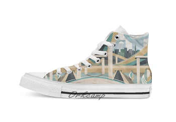 

Spaghetti Junction Custom Casual High Top lace-up Canvas shoes sneakers Drop shipping