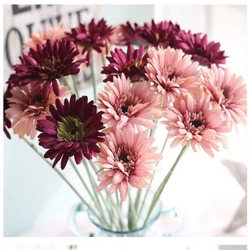 

1PC 55CM Artificial Flower Single Stem Gerbera Fake Flower DIY Home Wedding Party Decorative Flower Arrangement Bouquet