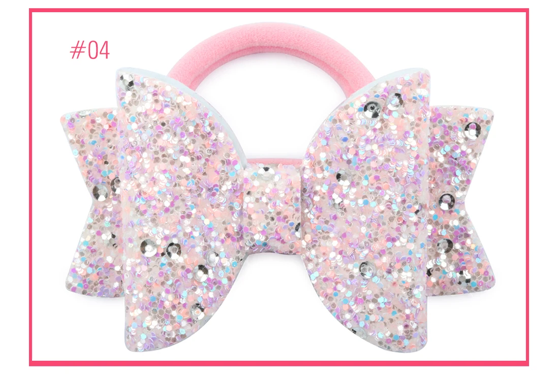 XIMA 10 шт./лот 3''Glitter волосы бант-галстук блестящие яркие банты для повязка для волос для девочек аксессуары женский Хвостик Держатель